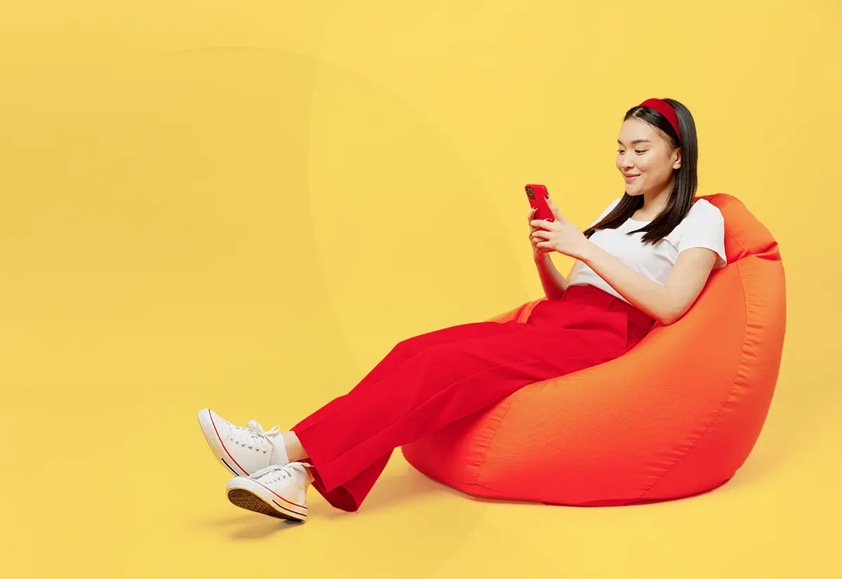 Lifestyle illustration representing Xiaohongshu / RED discovery and content browsing.