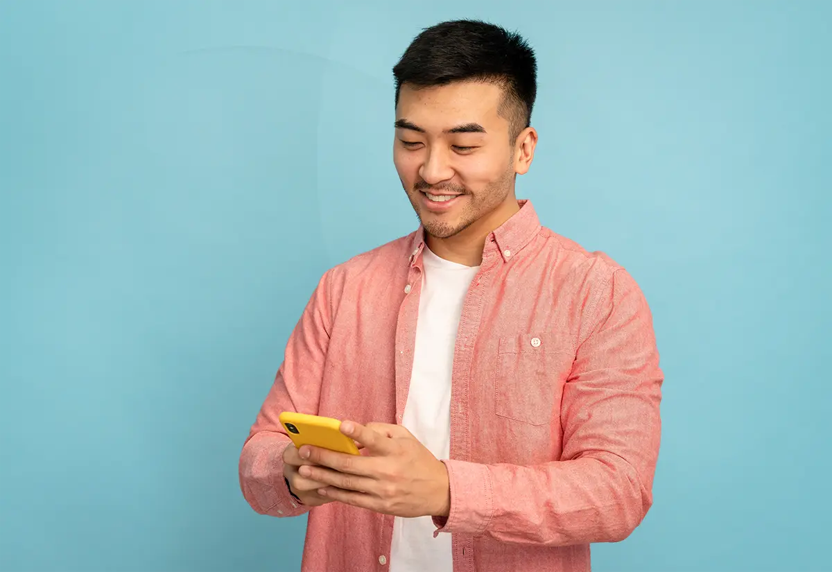 Lifestyle illustration representing WeChat as a mobile relationship and messaging channel.