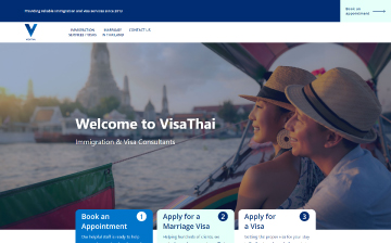 Visa Thai Immigration Service Website Screenshot
